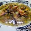 Суп со спаржевой фасолью и грибами