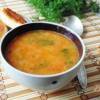 Вегетарианский гороховый суп с томатом.