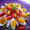 Салат с овощами и пастромой