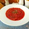 Холодный томатный суп с печеной тыквой