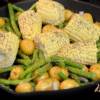 Картофель с кукурузой и зеленой фасолью