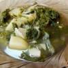Зеленый суп из листьев салата