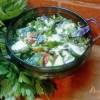 Овощной салат с чесноком