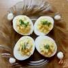 Украинская закуска из яиц с салом и чесноком