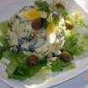 Оливковый салат с огурцом и яйцом