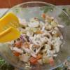 Овощной салат с кальмаром