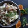 Яичный салат с маринованными грибами