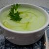 Суп-пюре из цветной капусты с зеленым горошком и Моцареллой