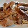 Говядина со свежими грибами шиитаке