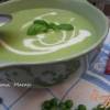 Суп-пюре из зеленого горошка и моцареллы