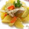Картофель запеченный в рукаве с куриным филе и овощами