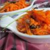 Морковный салат с черными грибами