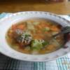 Овощной суп с фрикаделькаим