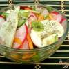 Овощной салат со свежими шампиньонами