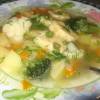 Суп с сырными клецками и овощами