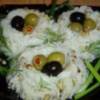 «Птичьи гнезда» из рисовой вермишели