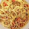Спагетти с баклажанами и помидорами