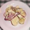 Салат картофельный с луком и огурцом