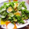 Салат с сыром и зеленью с мятно-лимонной заправкой