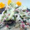 Салат из ботвы редиса, огурца и редиса
