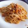 Спагетти с копченой грудинкой.