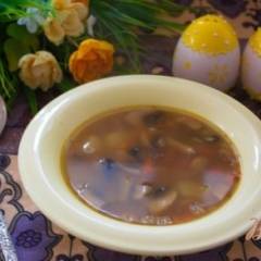 фото рецепта Постный гречневый суп с грибами