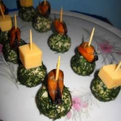 фото рецепта Закуска Рисовые шарики с мидиями