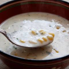 фото рецепта Сырно-кукурузный суп