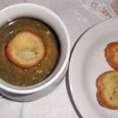 фото рецепта Суп-пюре из щавеля с крутонами