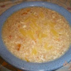 фото рецепта Супчик овсяный с яйцом и сыром