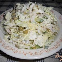 фото рецепта Легкий салат с курочкой и пекинской капустой