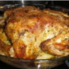 фото рецепта Жареная курица на соли в духовке