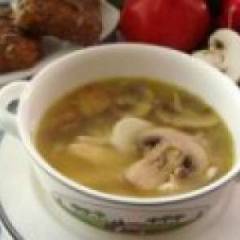 фото рецепта Куриный суп с грибами