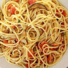 фото рецепта Спагетти с баклажанами и помидорами