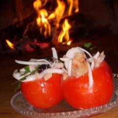 фото рецепта Помидоры фаршированные тунцом и оливками